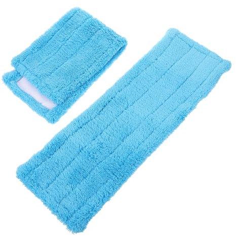 GLEAVI 2stücke Mikrofaser-mopp-ersatzbezug Wischmopp-pad Aus Mikrofaser Für Haushaltsreinigung Blau Moppkopf-ersatz Für Harte Und Glatte Oberflächen