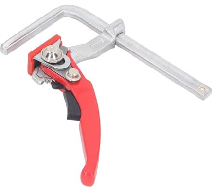 Abrazadera de Mesa con Trinquete, Abrazadera de Barra de Liberación Rápida de 120 Mm de Capacidad y 60 Mm de Profundidad de Garganta, Abrazadera de Riel Guía de Sierra de