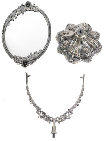 MUSISALY Kosmetikspiegel Mit Ständer Retro-antik-Spiegel Tischspiegel Aus Metall Schwenkbar Für Make-up Lippenstift-überprüfung