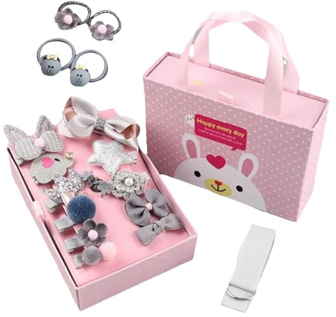 Småbarn hårklipp, hårklipp för flickor | Bows Hair Clips for Toddler Girls,Uppsättning av 18 elegant hårnål, diverse uppsättning för festskolballet