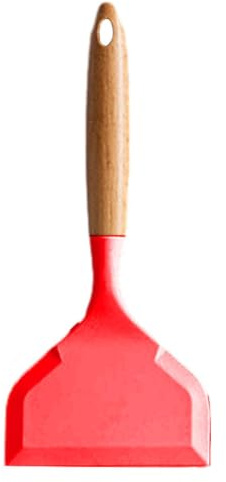 Silicone Spatula Turner, Non-Stick Wide-Mouth Frying Spatula, Household Pizza Meat Pie Lifter, Durable Flexible Silicone, Kitchen Baking and Grilling, Comfort Grip Ergonomic Handle