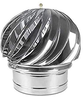 Kaminaufsatz säurebeständigen Edelstahl drehbarer Kugelaufsatz Schornsteinaufsatz Lüftungsaufsatz Ofen Schornsteinhaube Schornsteinabdeckung (180mm)