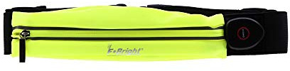 Cinturón Deportivo - Riñonera elástica extensible especial running con luz led y bandas reflectantes (3 posiciones). Carga por USB (cable incluido)