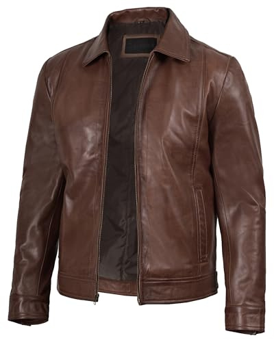 Blingsoul Damen Damen Ledermantel Lange Lederjacke