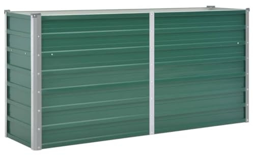 vidaXL Garten-Hochbeet Verzinkter Stahl 160x40x77 cm Grün