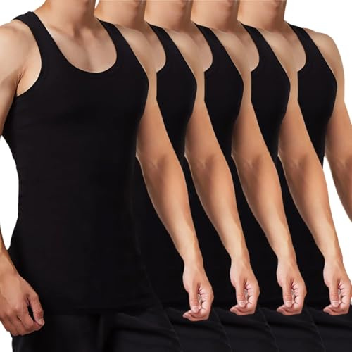 FALARY Camiseta de Tirantes para Hombre Pack de 3/5 de Algodón 100% más Colores