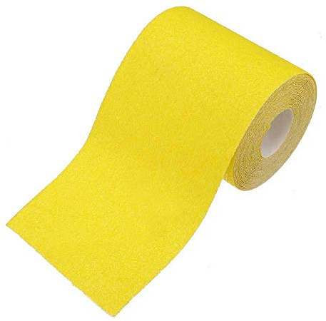 TOOLSTAR Rollo de papel de lija, 93 mm x 5 m, rollo de papel de lija de óxido de aluminio, rollo de papel de lija con superficies desnudas (grano 120)