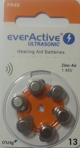 everActive ULTRASONIC 13 1.45V Hearing Aid Battery - 10x Blisters