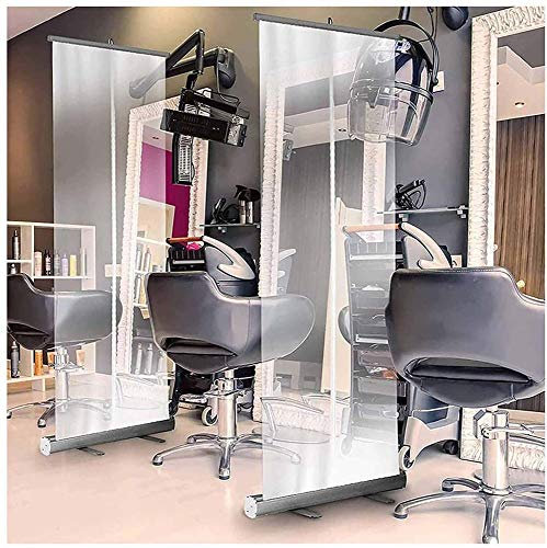 YJGB Bodenstehende Trennwand Transparenz Faltbare Trennwand Leichte Mobile Schreibtischtrennwand Restaurant BüRo Schule Krankenhaus Apotheke/Transparent / 600x1600mm