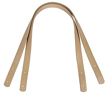 besbomig 2 Pezzi Manici per Borsa Tinta Unita Rivetto Tracolla di Ricambio in PU 60CM Accessori per Borsa a Mano Borsetta Portafoglio,Beige