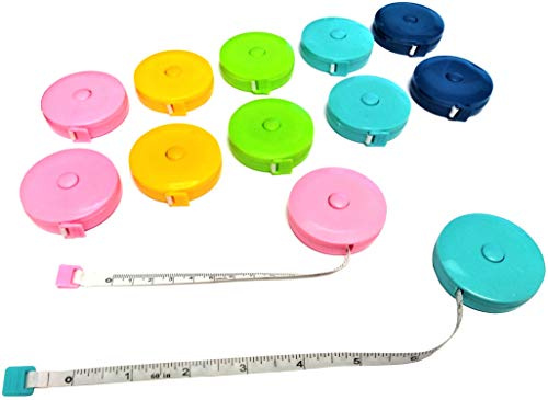 Weiches einziehbares Nähbandmaß – 12 Stück 152,4 cm Mini-Maßband aus Stoff