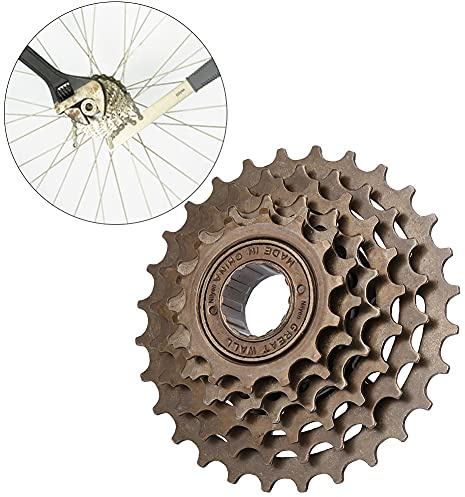 6 Speed Bike Flywheel, 14T-28T Bike Rear Multistage Cassette, Road Bicycle Sprocket, Thread Type Bike Cassette, MTB Rear Freewheel Replacement Accessories