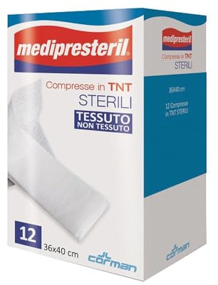 Medipresteril Compresse Di Garza Sterili 36x40, 12 garze