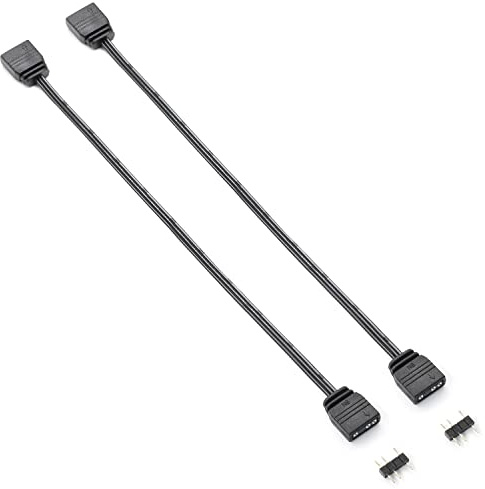 Gavemi ARGB Splitter Extension Cable 3 Pin Addressable RGB Splitter Expand Computer PC ARGB Fans and Other ARGB LED Series, 2 Pack 19.7 Inches