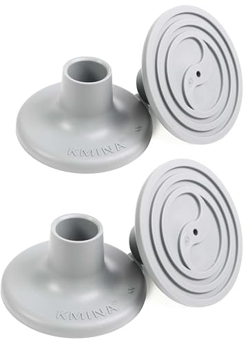 KMINA - Duschstolsnyckel bredd (28 mm rör, x 4 enheter), ersättningsben, dyna, grått fotskydd