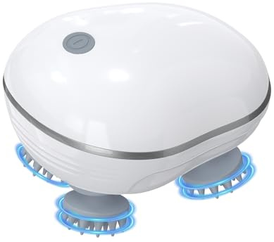 Ankilo Kopfmassagegerät Elektrisch, IPX7 Wasserdicht Tragbares Kopfkratzer-Massagegerät mit 8 Massage Silikon weichen Kopf,für Ganzkörpermassage,Haarwachstum,Entspannung