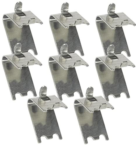 ANDRESLAD 8pcs Refrigerator Organizers Freezer Shelf Holder Cooler Shelf Clips Stainless Steel Hooks Easy Install Design
