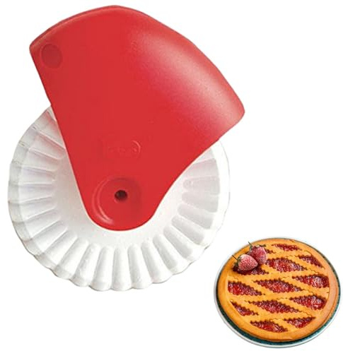 Generisch Krustenschneider, Gebäckrad,Ausstecher Rad Crinkle Pie Top Ausstecher - Gitter-Teigschneider, Gitterschneider, Gebäckwerkzeug, Teigrad-Dekorator für Heimrestaurants