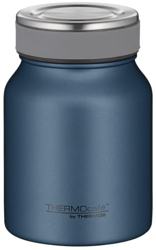 THERMOcafé by THERMOS TC FOOD JAR night blue mat 0,50l, 9h heiß 14h kalt, Thermobehälter für Essen, doppelwandiger Lunchpot aus Edelstahl, auslaufsicher, spülmaschinenfest, für Büro und unterwegs