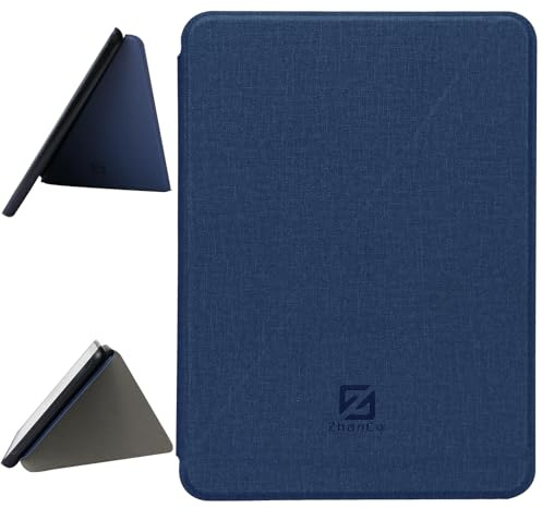 ZhaoCo Hülle für 7'' Kindle Colorsoft Signature Edition 2024 / Kindle Paperwhite 2024 / Kindle Paperwhite Signature Edition 2024, Buch Folio Smart Schutzhülle (Blau)