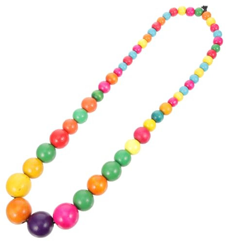 WRITWAA Bunte Boho Holzperlen Halskette Damen Leichtes Langes Design Für Alltag Party Hochzeit Einzigartige Handgefertigte Schmuckkette Für Frauen Und Mädchen