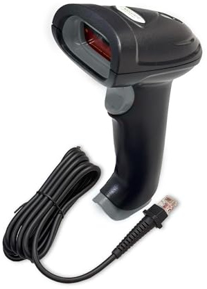 Wired Barcode Scanner with USB Cable | Handheld, High-Speed 1D Laser Code Scanner | Precise Scan Accuracy | Easy to Use, Plug & Play Setup | Ideal for Retail, Warehouse, Restaurant Use