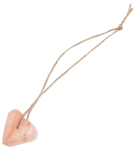 SUPVOX Heart Shaped Salt Lick Block for Horses Cows and Livestock 1pcs | Drilled Hanging Design, Supplements Essential Minerals, Supports Chewing and Hydration, Salt Lick for Dogs