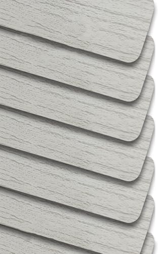 Aluminium Venetian Blind Window,Blackout Horizontal Shades Trimmable Shutters,25MM Wood grain Slats Metal,Waterproof Light Adjustment Home Office Decorative Curtains (W120cm×H130cm,grey)