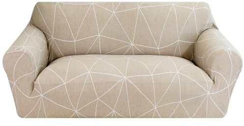 Comart - Copridivano Fashion - 3 Posti Elasticizzato - Braccioli - Beige