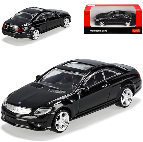 alles-meine.de GmbH Mercedes-B CL 63 AMG Coupe Schwarz 2006-2013 1/43 Modell Auto mit individiuellem Wunschkennzeichen