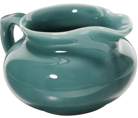 LOLIPPYY Taza Para Salsa De Cerámica Asa Lisa, Salsera Pequeña Para Aderezos y Salsas De Queso, Diseño Compacto En Verde Para Uso En Casa y Eventos