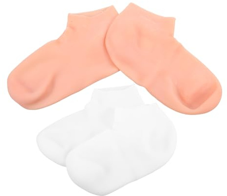 HAMPPLIES 2 Calcetines Exfoliantes Hidratantes para Pies Secos y Agrietados Gel Elástico para Cuidado y Ablandador de Durezas Pack Talla y Reutilizables para Pedicura Casa