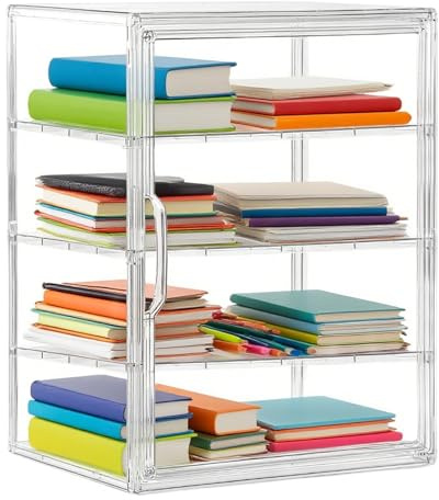 Transparente Acryl-Vitrine - 4-stöckiger Gebäck-Organizer, luftdichter Lebensmittelaufbewahrungsschrank, mehrschichtiger Ständer, langlebige Thekenvitrine | Ideal für Küche, l