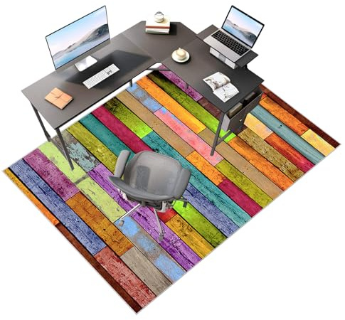 Tappeto Salvapavimento, Tappetino Protettivo per Pavimenti Duri per Sedia da Ufficio, Tappetino Protettivo Antiscivolo, Tappeto Sedia da Ufficio per Parquet, Laminato, Pavimento 150 x 180 cm