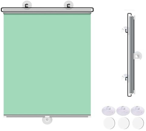 Roller Blinds - Blackout, No Drilling Required - Thermal & Privacy Window Blinds, Retractable Portable Curtains, for Bedroom Conservatory, Suction Cup Roller Blinds for Windows