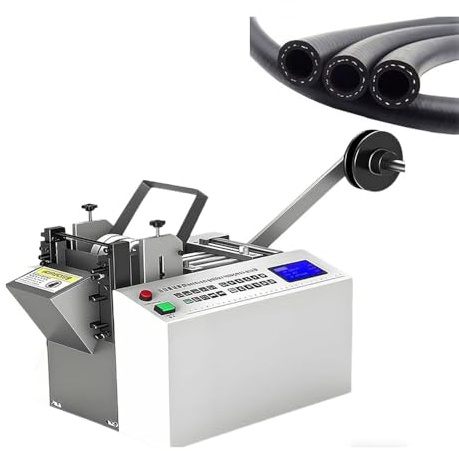 ShaiVrissian 450w Tagliatubi Elettrico,Macchina Automatica per Il Taglio di Tubi Termoretraibili,velocità di Taglio 30 Mm/110 Tagli,per Applicazioni su PVC,Gomma E Plastica