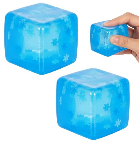 Snowflake Soft Cube Squeeze Toy, 2er-Pack, Blau