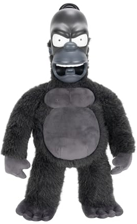 Peluche Collector Homer ROI Des Simpsons par Jakks Pacific, Sous Licence officielle, 40 cm de Haut, inspirée de l'épisode spécial Halloween, en fausse Fourrure Avec tête moulée, emballage Collector