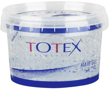 Totex Gel Coiffant Extra Fort 250ml | Transparent, Dur et Brillant | Sans Alcool, Tenue Extra Forte | Coiffures Précises et Lumineuses