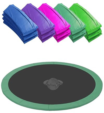 Andreas Dell Randabdeckung Federabdeckung Randschutz Schutz für Trampolin, Größe: Ø 244 cm, Farbe: Grün