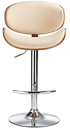 Hudson Barre Tabouret Crème & Noyer
