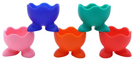 Yardwe 5pièces Porte-œufs Silicone Lot De Coquetiers Colorés Pour Œufs Durs Accessoires De Cuisine Pratiques Pour Présentation à Table