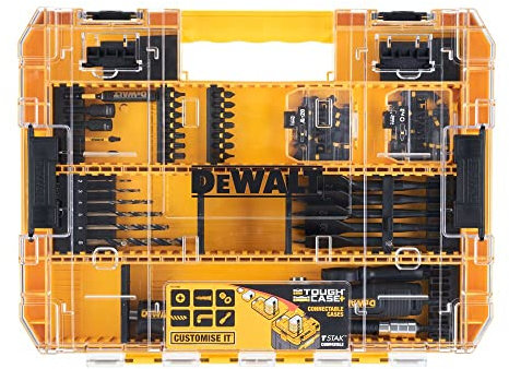 DeWalt - Toughcase grande de 85 piezas para atornillar y taladrar con acoplamiento angular flexible