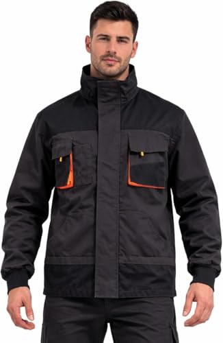 BWOLF Atlas Veste de travail multifonctionnelle pour homme Veste de travail résistante, gris, 4XL