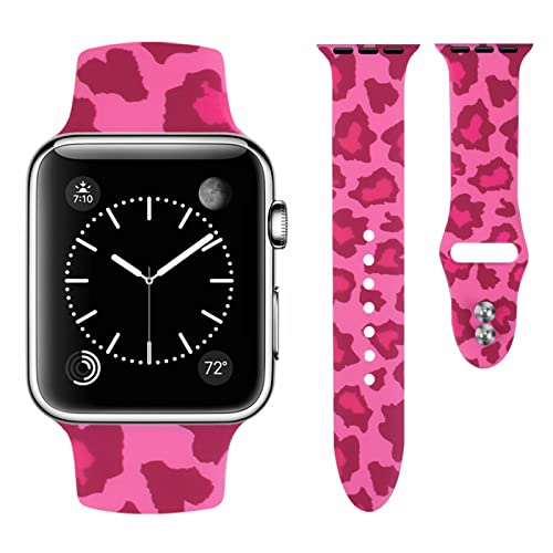 Vozehui Armband Kompatibel mit Apple Watch 41mm 40mm 38mm für Damen Herren, Farbmalerei Muster Weiches Silikon Sport Ersatzarmband für iWatch Armband Serie SE 9 8 7 6 5 4 3 2 1