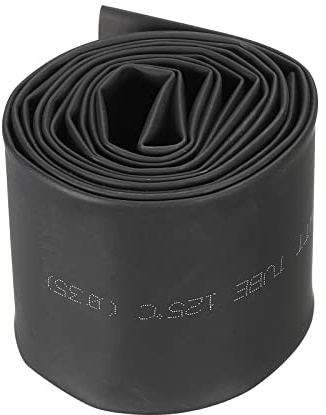 Rebower Calore Retraibile Tubo 2:1 Cavo Guaina Tubo Avvolgimento, [per Elettrico Isolamento Protezione] - 35mm Diametro/58mm Piatto Larghezza/1,5m/Nero