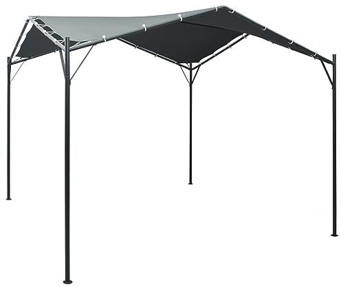 ShGaxin Cenador, Carpas para Exteriores, Pergolas De Jardin, Toldo Exterior, Pergola Jardin Exterior, Pergolas para Terraza, Carpa de Acero Gris Antracita 3x3 m