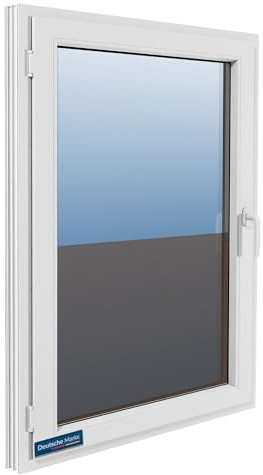TEXMAXX Blickdichte Fensterfolie selbsthaftend - 60cm x 150cm - Milchglasfolie selbstklebend Fenster - Sichtschutzfolie Fenster - Fensterfolie Milchglas braun