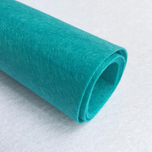 JINDAOSH Mehrere Dicken Filz Stoff Filz Gewebe Platten Vliesstoff Acryl Bastel Filz Gewebe Für DIY-Basteleien Patchwork Schulnähen Feste Party Dekoration(Size:5mm,Color:blaugrün)