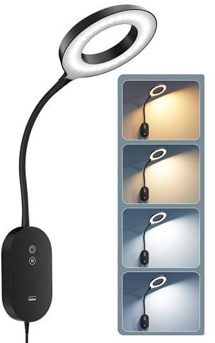 TOPMB LED-Wandleselicht, Nachttischlichter mit 10 W schneller USB-Ausgang, Wandleselampen mit 4 Farbmodi und 5 dimmbaren Modi, Memory-Funktion, automatischer Abschaltring
